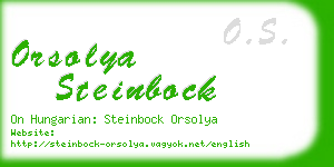 orsolya steinbock business card